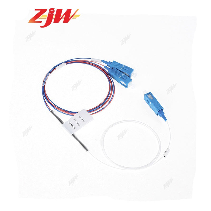 ZJW FBT Fiber 1:2 Splitter With Connector Fiber Splitter SC/UPC 50/50 60/40 70/30 75/25 80/20