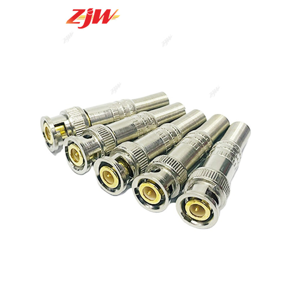 ZJW 5pcs BNC Connector (scew type) for Coaxial RG59 and RG6 Siamese cable