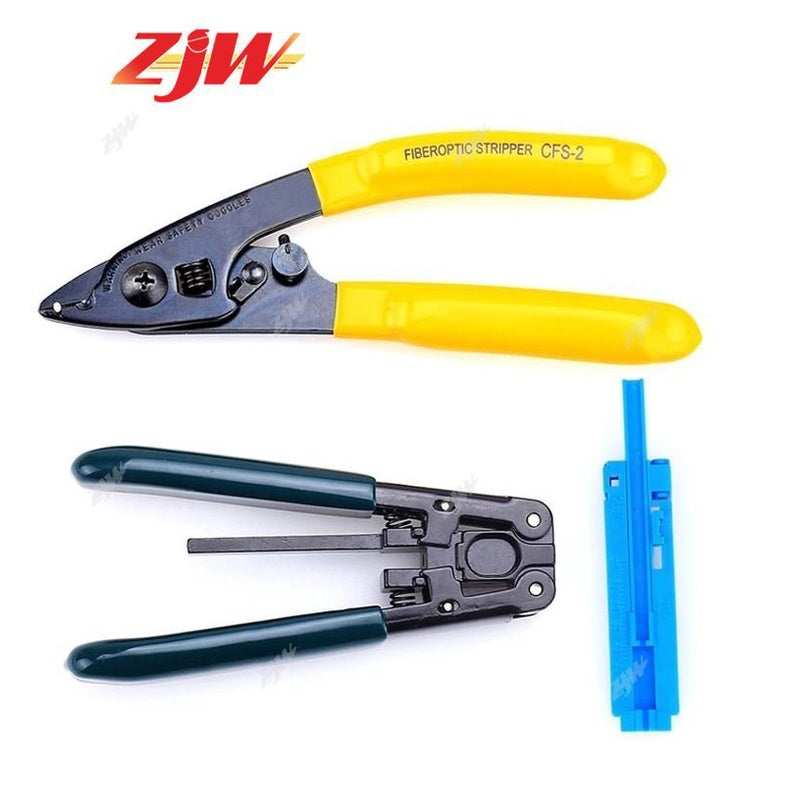 ZJW 3 IN 1 FTTH Splice Kits Covered Fiber stripping Fixed Length track Fiber Optic Stripping Pliers