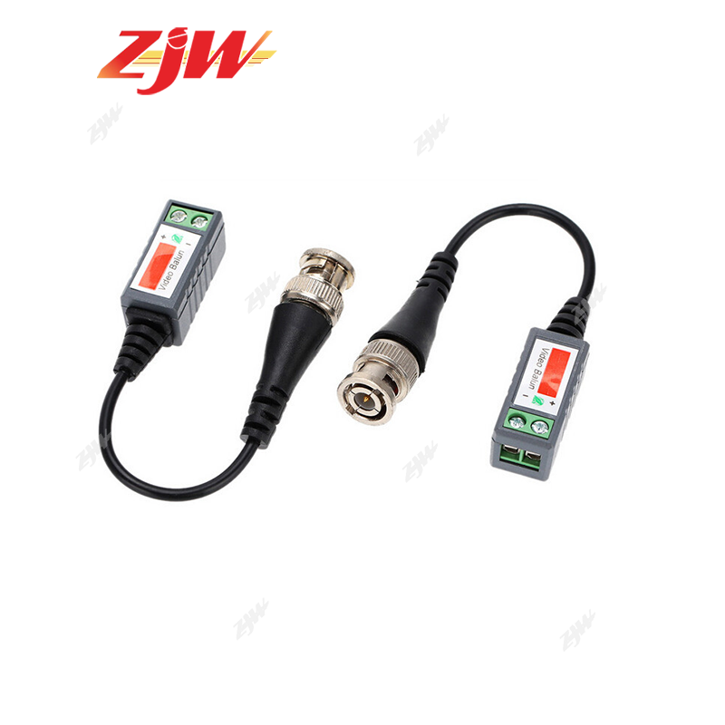 ZJW 1 pair 1080P AHD/HD-CVI/TVI/CVBS HD Video Balun Transmitter Cat5 Cat6 Video Balun
