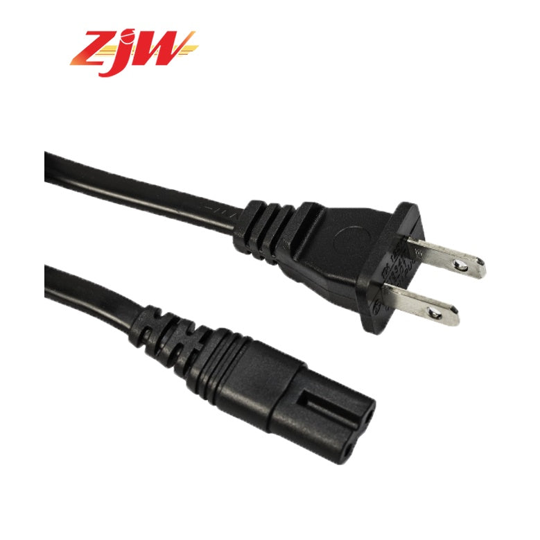 ZJW 1.5M Radio Power supply Cable 2 Hole Prong Cord Charge Led Light Speaker Motor Power Cord