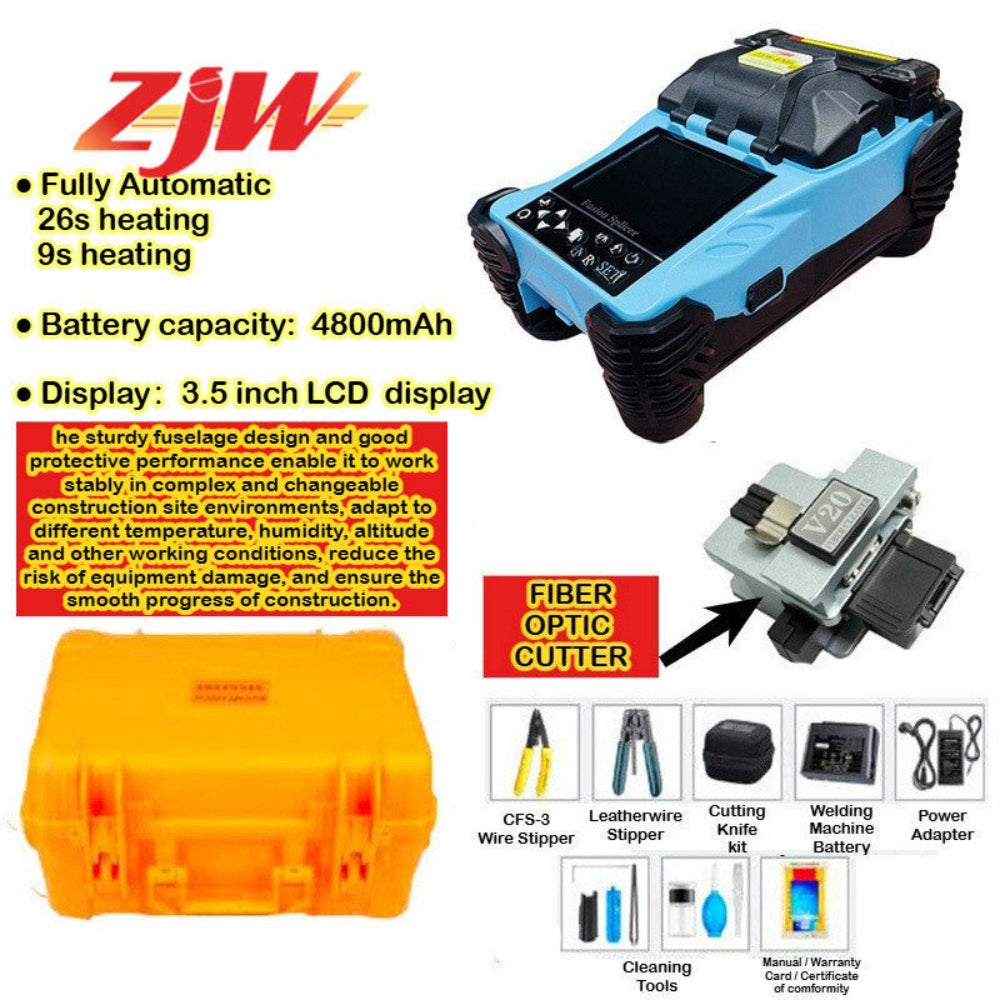 ZJW FM82 Automatic Fusion  Machine Fiber Optic Fusion Splicer FTTH Fiber Welding (Non-COD)