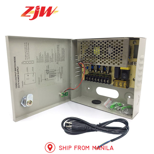 ZJW 4/9/18 Channel 12V 5A/10A/20A/30A Fused Centralized Distributed Power Supply  With Box