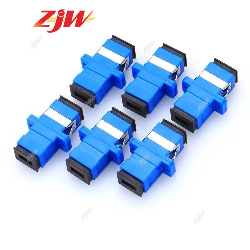 ZJW 10 Pcs FTTH SC-SC Fiber Optic Adaptor SC-SC Coupler SC Female to SC Female UPC Simplex