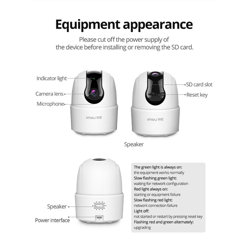 IMOU Ranger 2C 1080P H.265 Wi-Fi CCTV Camera Human Detection Connect to Cellphone Smart Home