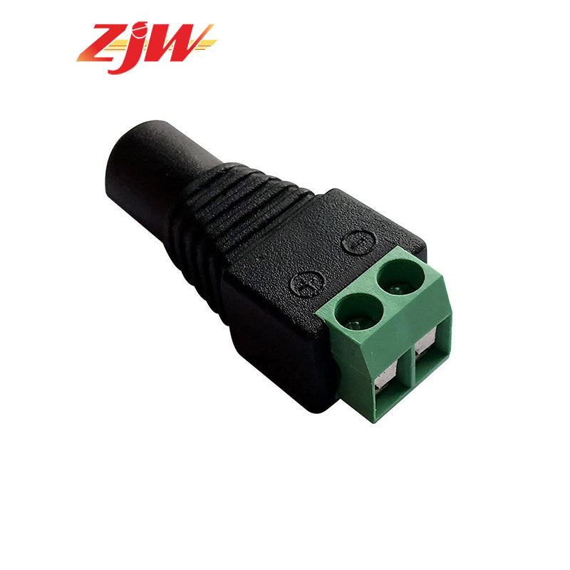 ZJW 5pcs/ 5pair DC Barrel Jack Adaptor CCTV Connectors 5.5 x 2.1mm CCTV Male/ Female Connectors