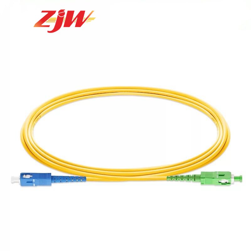 ZJW  SC/ APC-SC /UPC Simplex Single-Mode Fiber Optic Patch Cord 3.0mm FTTH Fiber Optic Cable