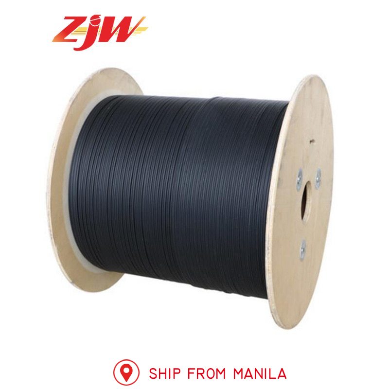 ZJW 1000M 2 Cores Fiber Optic Cable 2KM 3 Steel Fiber Optic Wire Outdoor G657 FTTH Wire Cable