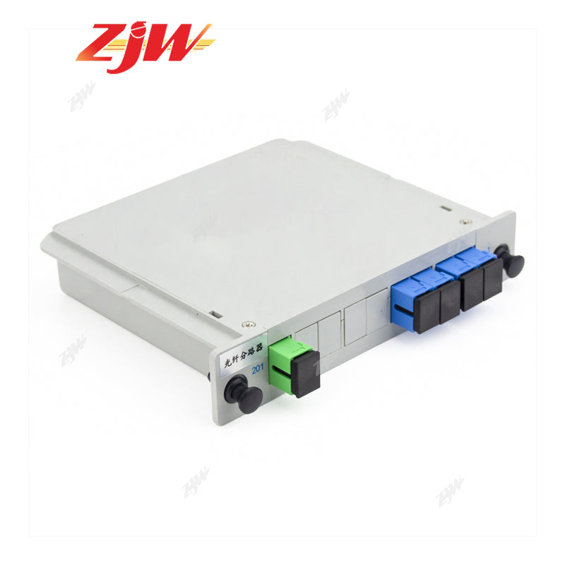 ZJW 1* 4 / 8 / 16  SC UPC Fiber Optic PLC Splitter PLC Cassette Box Plug-in Type Fiber Splitter