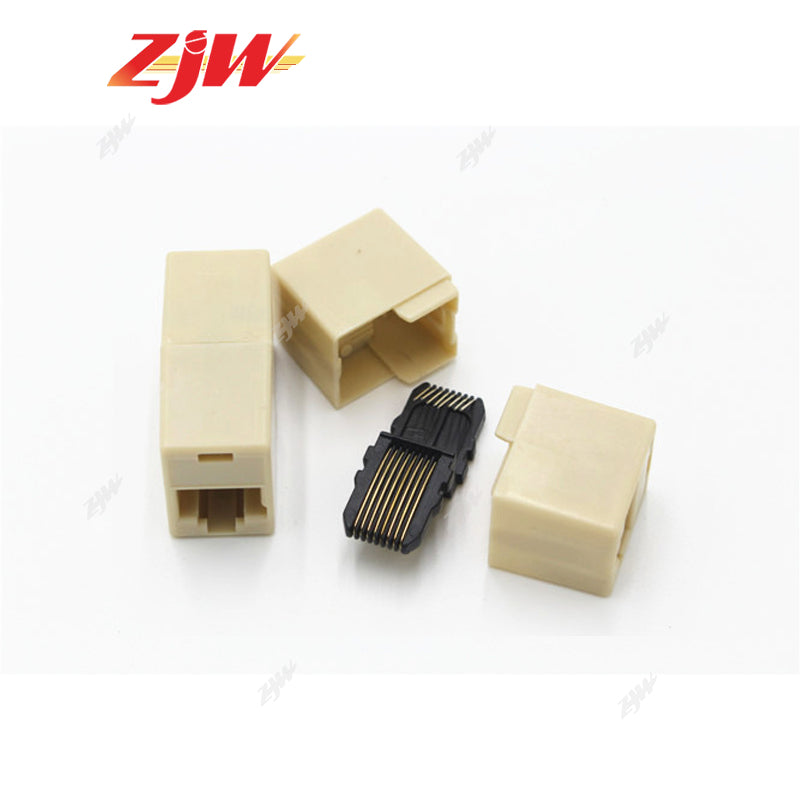 ZJW 5 Pcs 1/1 or 1/2 Rj45 Coupler Female to Female Network Cable LAN Connector Extender