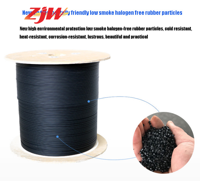 ZJW 1000M 2 Cores Fiber Optic Cable 2KM 3 Steel Fiber Optic Wire Outdoor G657 FTTH Wire Cable