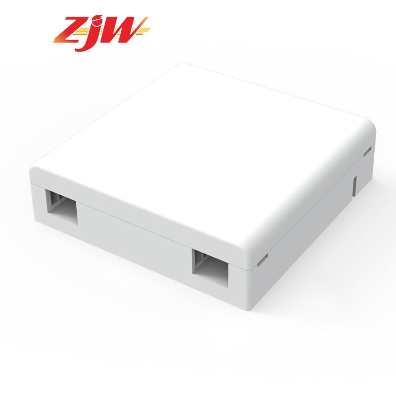 ZJW 86x86mm FTTH Fiber Panel Fiber Optic Terminal Dual SC Junction Box
