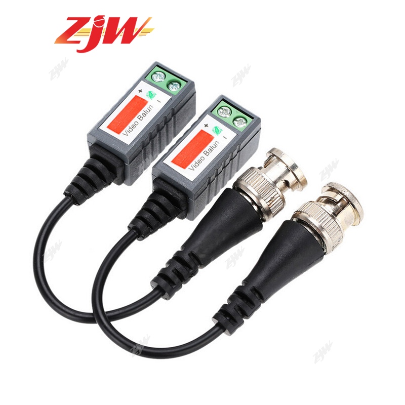 ZJW 1 pair 1080P AHD/HD-CVI/TVI/CVBS HD Video Balun Transmitter Cat5 Cat6 Video Balun