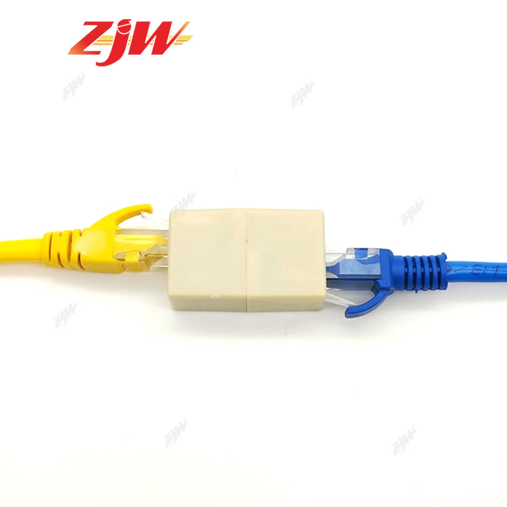 ZJW 5 Pcs 1/1 or 1/2 Rj45 Coupler Female to Female Network Cable LAN Connector Extender