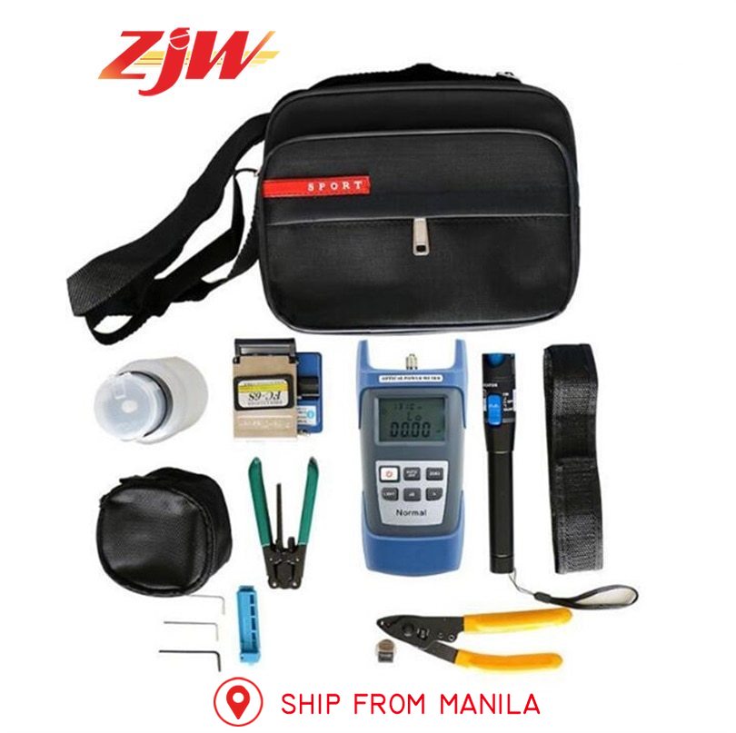 ZJW FTTH fiber optic tool kit FC-6S Fiber Cleaver Optical Power Meter 5km Laser Fiber Stripper