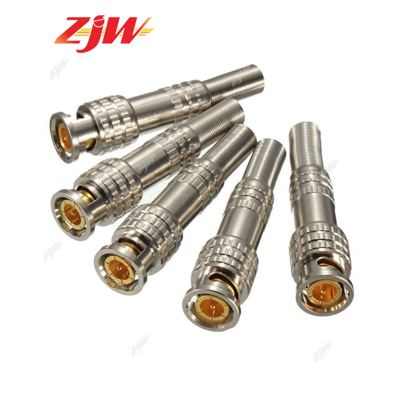 ZJW 5pcs BNC Connector for CCTV Coaxial RG59 and RG6 Siamese Cable