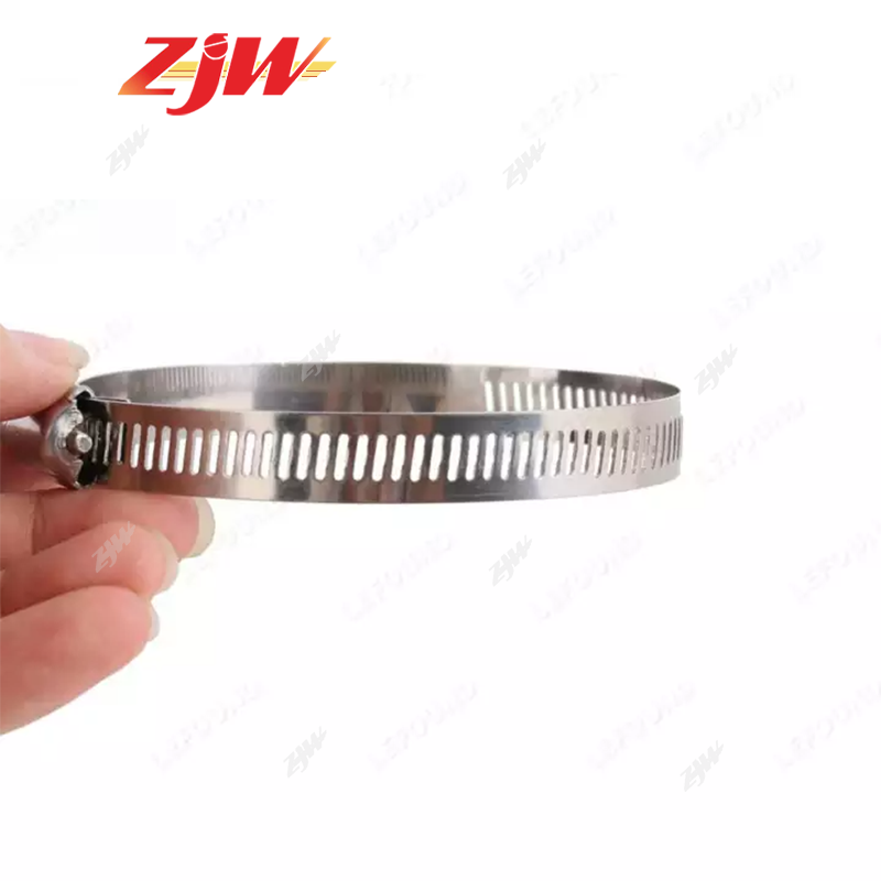 ZJW Ø100/Ø200/Ø300/Ø400mm Stainless Steel Telephone Pole Clamp CCTV Bracket Tube Clamp Hose Clamp