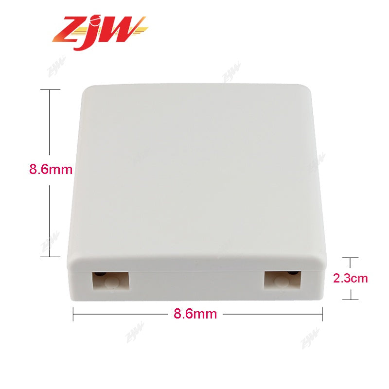 ZJW 86x86mm FTTH Fiber Panel Fiber Optic Terminal Dual SC Junction Box