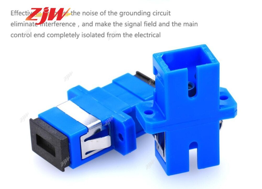 ZJW 10 Pcs FTTH SC-SC Fiber Optic Adaptor SC-SC Coupler SC Female to SC Female UPC Simplex