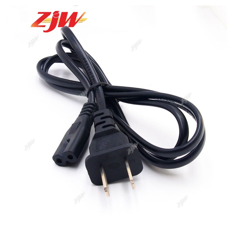 ZJW 1.5M Radio Power supply Cable 2 Hole Prong Cord Charge Led Light Speaker Motor Power Cord