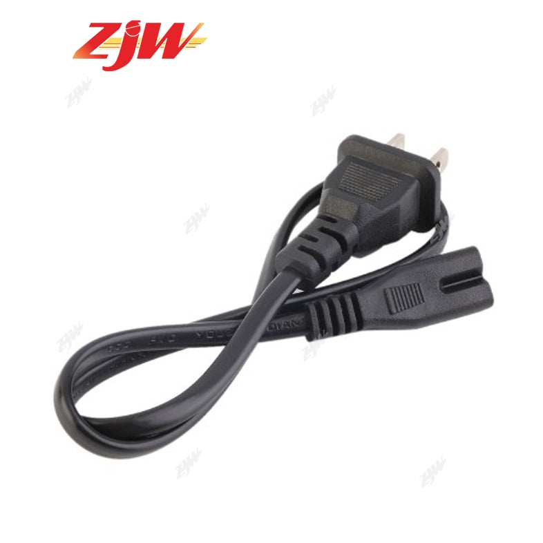ZJW 1.5M Radio Power supply Cable 2 Hole Prong Cord Charge Led Light Speaker Motor Power Cord