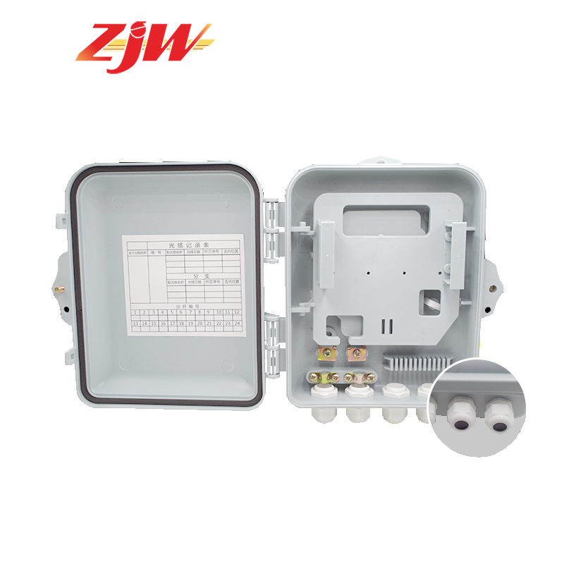 ZJW 1:8 Nap Box Fiber Optic PLC Splitter Box / 12 core FTTH adapter Distribution Box
