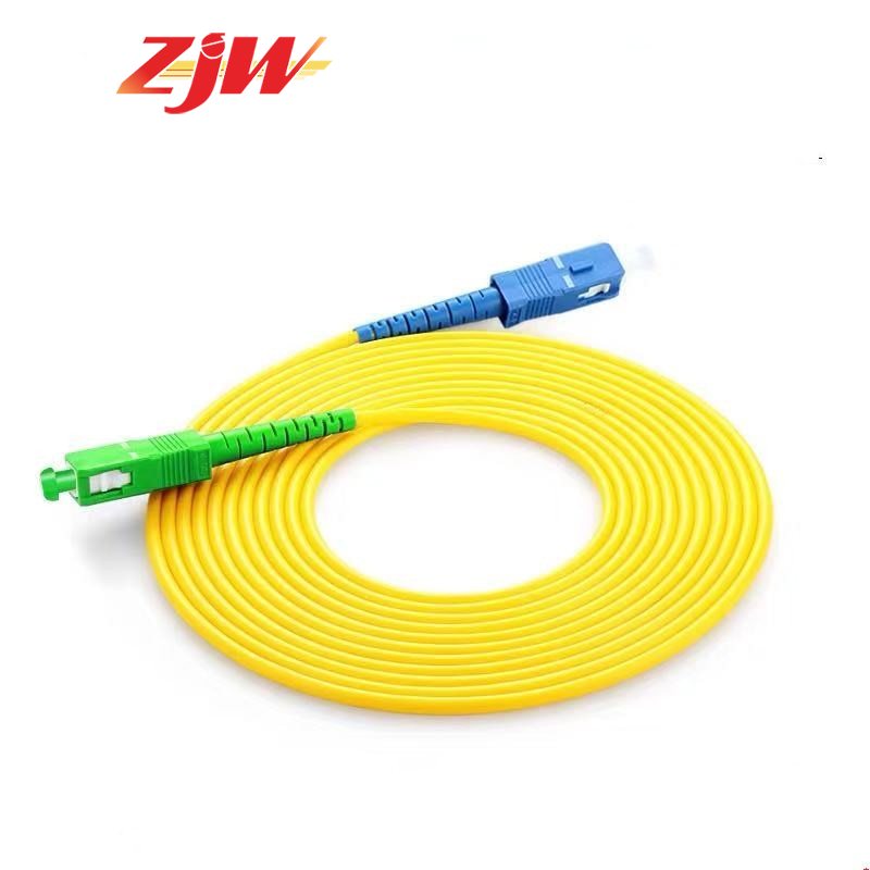 ZJW  SC/ APC-SC /UPC Simplex Single-Mode Fiber Optic Patch Cord 3.0mm FTTH Fiber Optic Cable