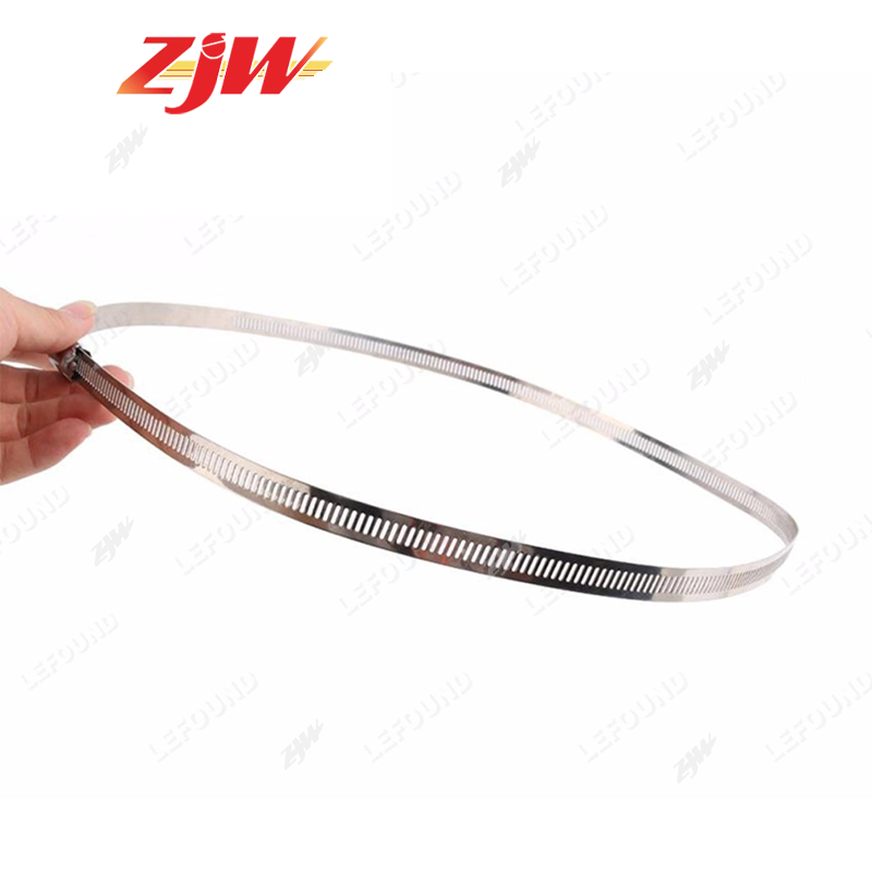 ZJW Ø100/Ø200/Ø300/Ø400mm Stainless Steel Telephone Pole Clamp CCTV Bracket Tube Clamp Hose Clamp