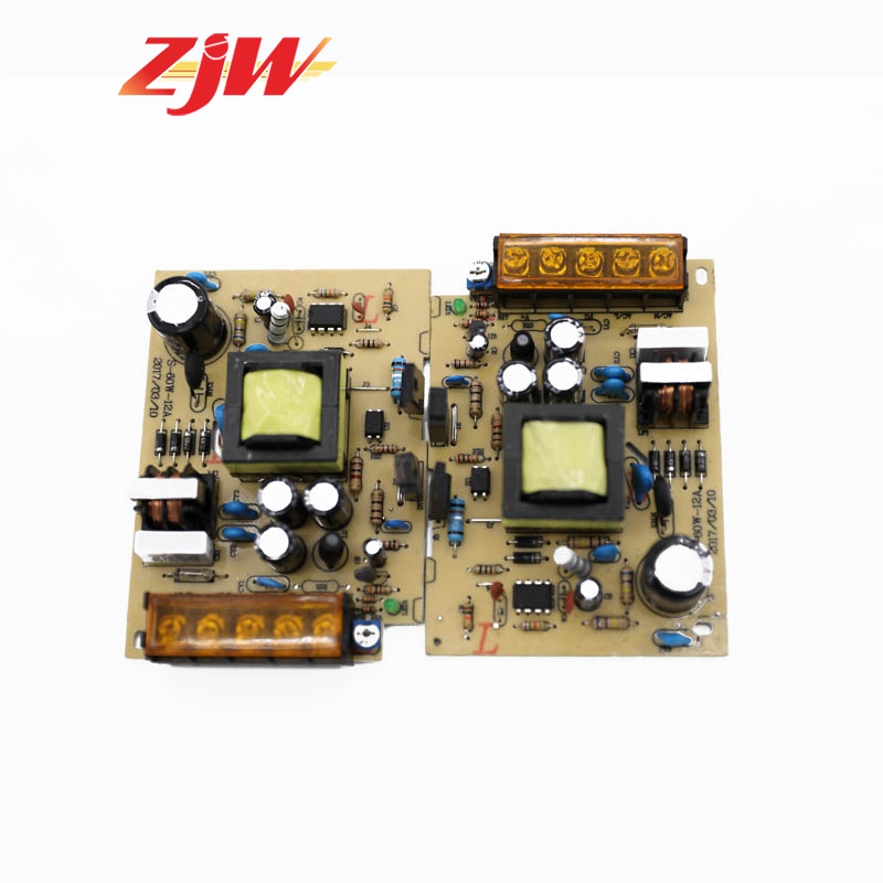 ZJW 12V 5A Centralized Power Supply 12V 60W Power Adapt AC TO DC for Led Sign CCTV Camera