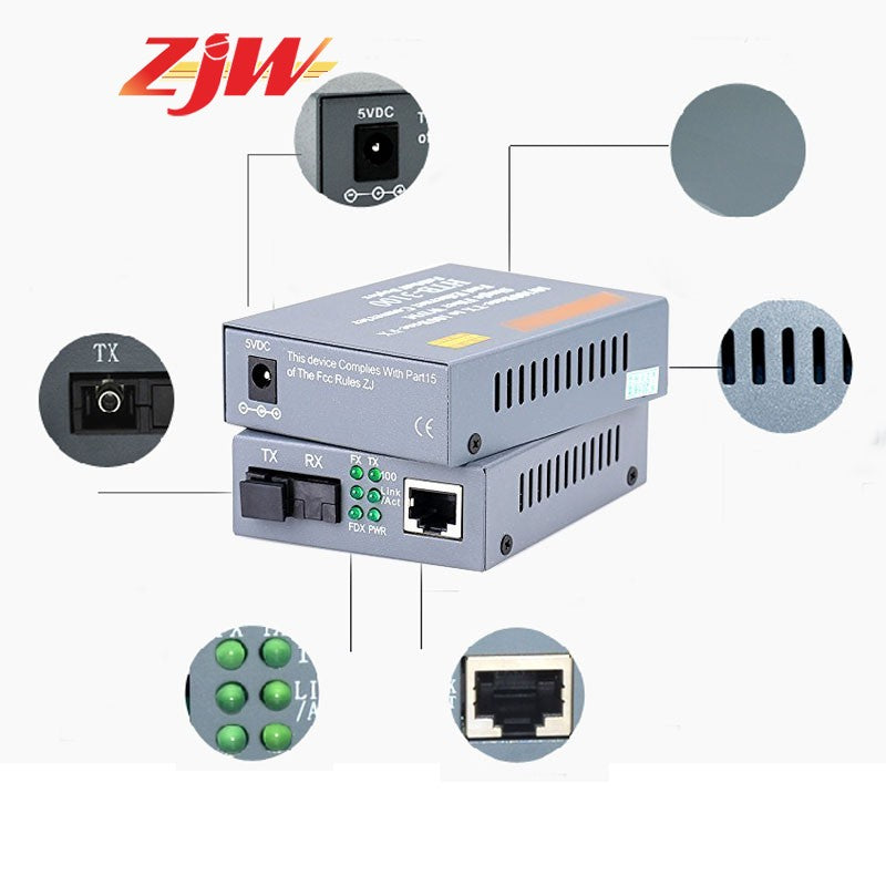 HTB-3100 Media Converter Netlink Fiber Transceiver Fiber Converter 20km 10/100M A/B