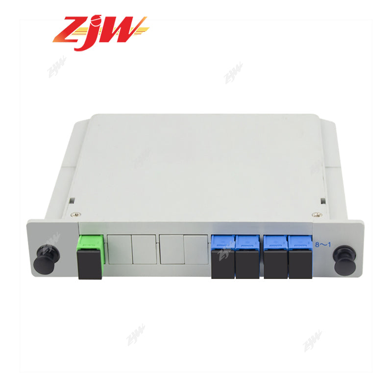 ZJW 1* 4 / 8 / 16  SC UPC Fiber Optic PLC Splitter PLC Cassette Box Plug-in Type Fiber Splitter