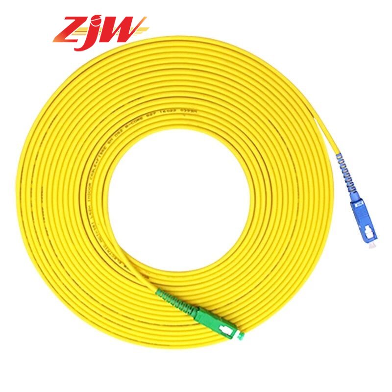 ZJW  SC/ APC-SC /UPC Simplex Single-Mode Fiber Optic Patch Cord 3.0mm FTTH Fiber Optic Cable