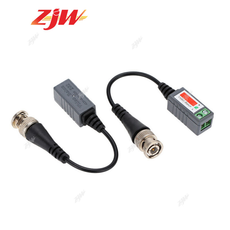 ZJW 1 pair 1080P AHD/HD-CVI/TVI/CVBS HD Video Balun Transmitter Cat5 Cat6 Video Balun