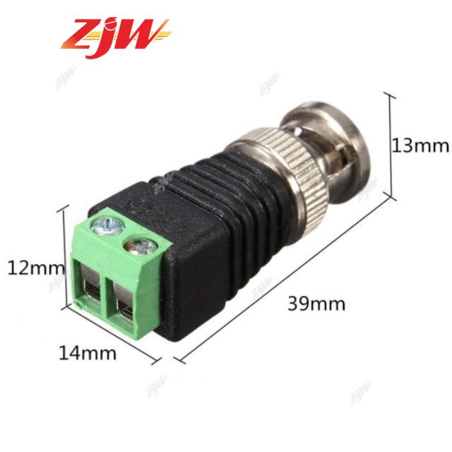 ZJW 5pcs BNC Male Plug Connector / video balun UTP to BNC