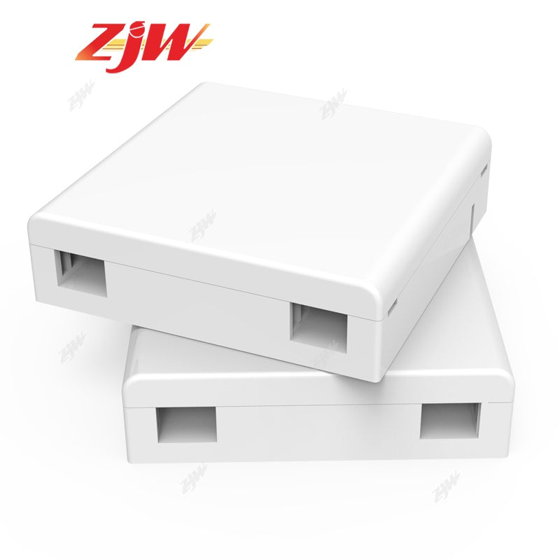 ZJW 86x86mm FTTH Fiber Panel Fiber Optic Terminal Dual SC Junction Box