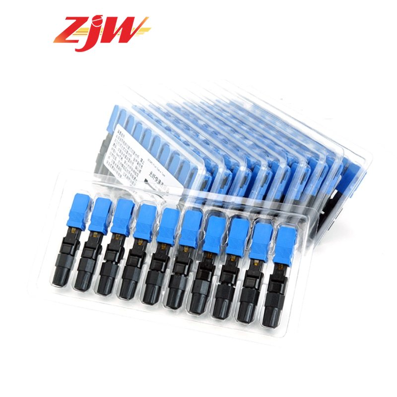 ZJW 10PCS SC-UPC Optic Fiber Quick Cold UPC Fast Connector Embedded Fiber Optic Quick Connector