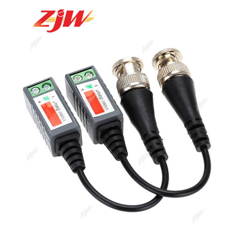 ZJW 1 pair 1080P AHD/HD-CVI/TVI/CVBS HD Video Balun Transmitter Cat5 Cat6 Video Balun