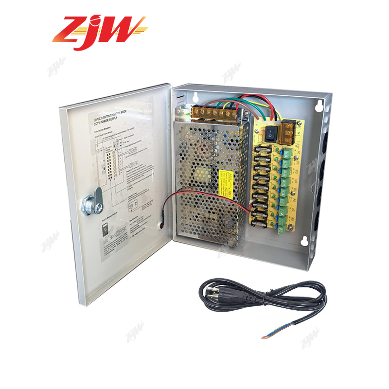 ZJW 4/9/18 Channel 12V 5A/10A/20A/30A Fused Centralized Distributed Power Supply  With Box