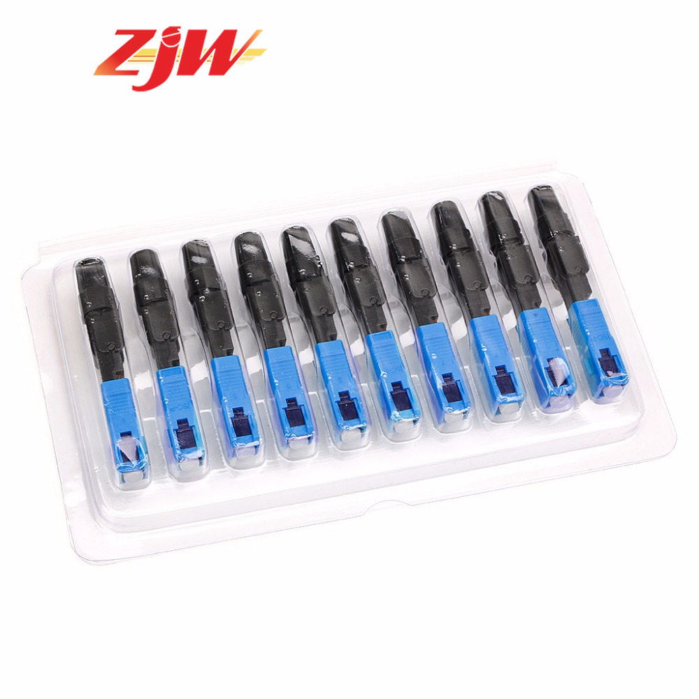 ZJW 10PCS SC-UPC Optic Fiber Quick Cold UPC Fast Connector Embedded Fiber Optic Quick Connector