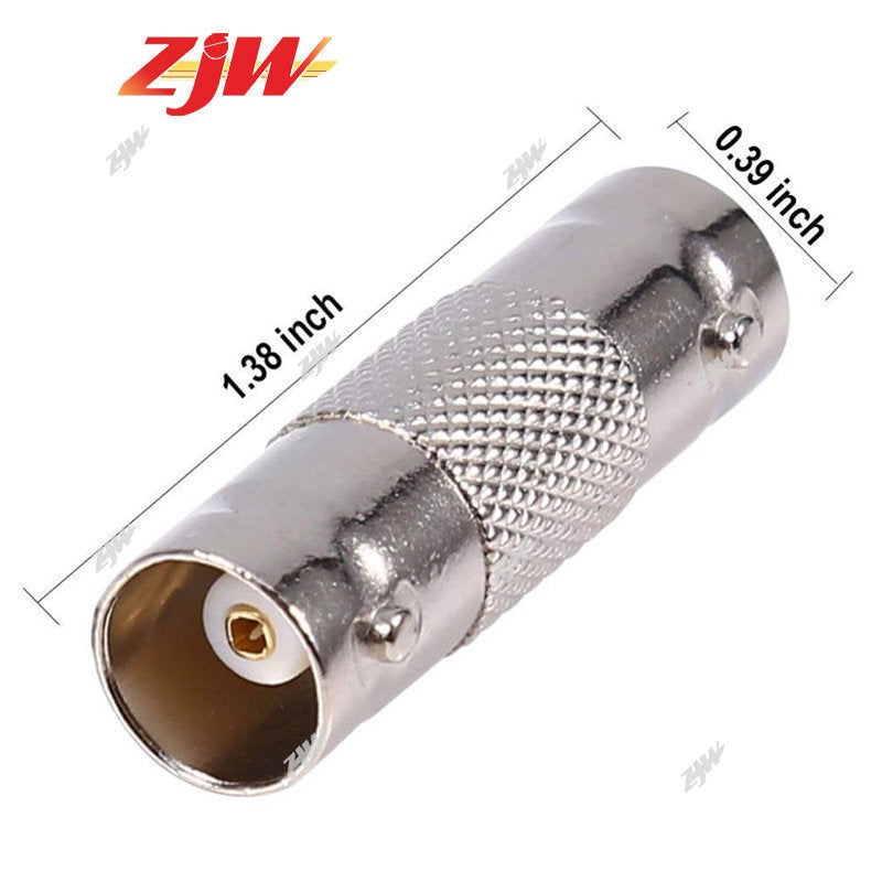 5 Pcs ZJW BNC Female Connector to BNC Female Coupler Adapter Connector Female Connector for CCTV