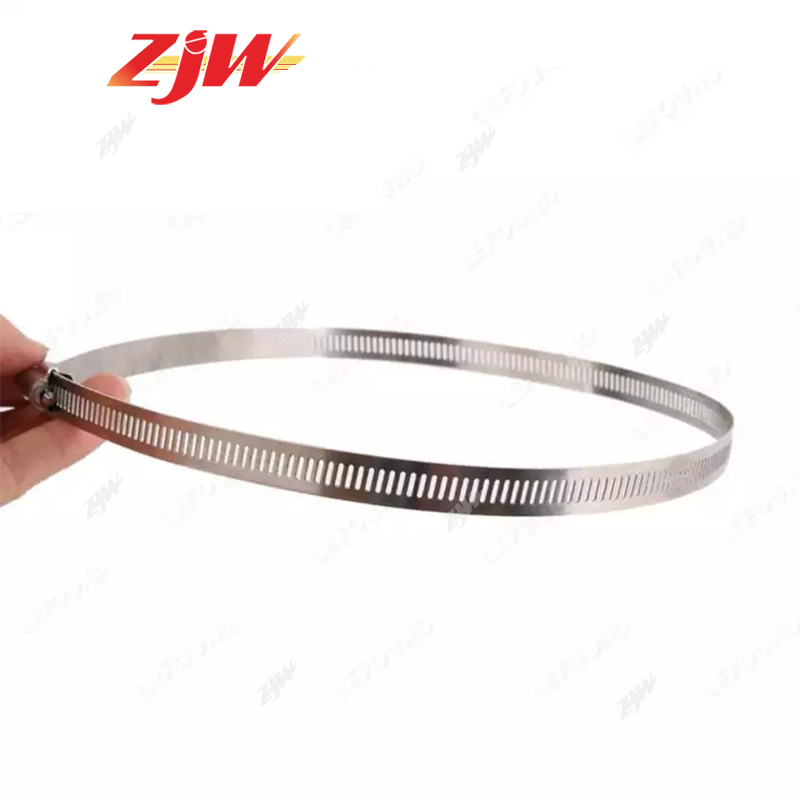 ZJW Ø100/Ø200/Ø300/Ø400mm Stainless Steel Telephone Pole Clamp CCTV Bracket Tube Clamp Hose Clamp