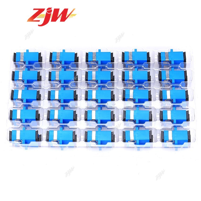 ZJW 10 Pcs FTTH SC-SC Fiber Optic Adaptor SC-SC Coupler SC Female to SC Female UPC Simplex