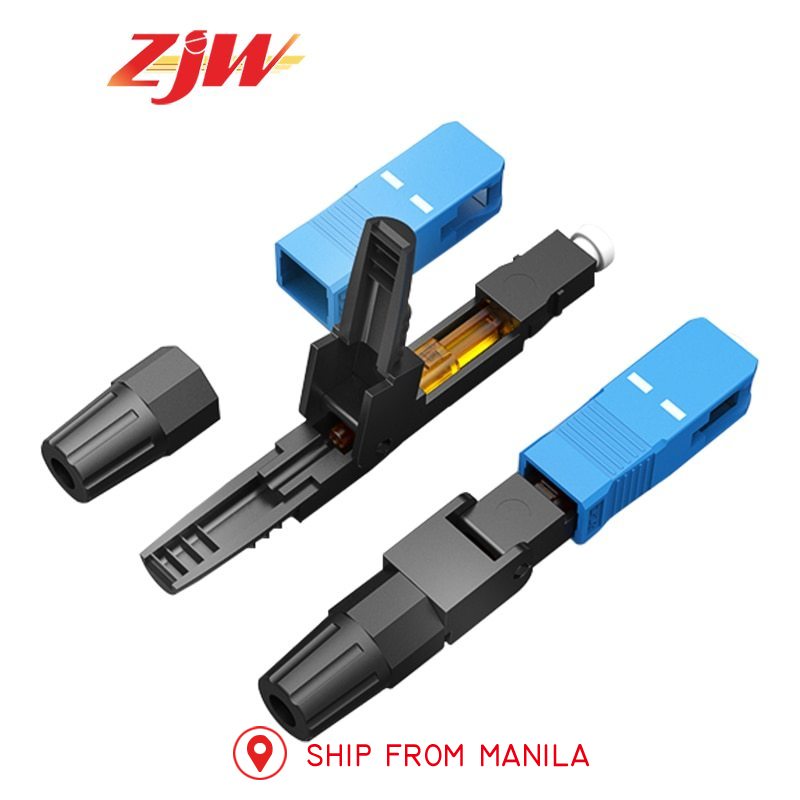 ZJW 10PCS SC-UPC Optic Fiber Quick Cold UPC Fast Connector Embedded Fiber Optic Quick Connector