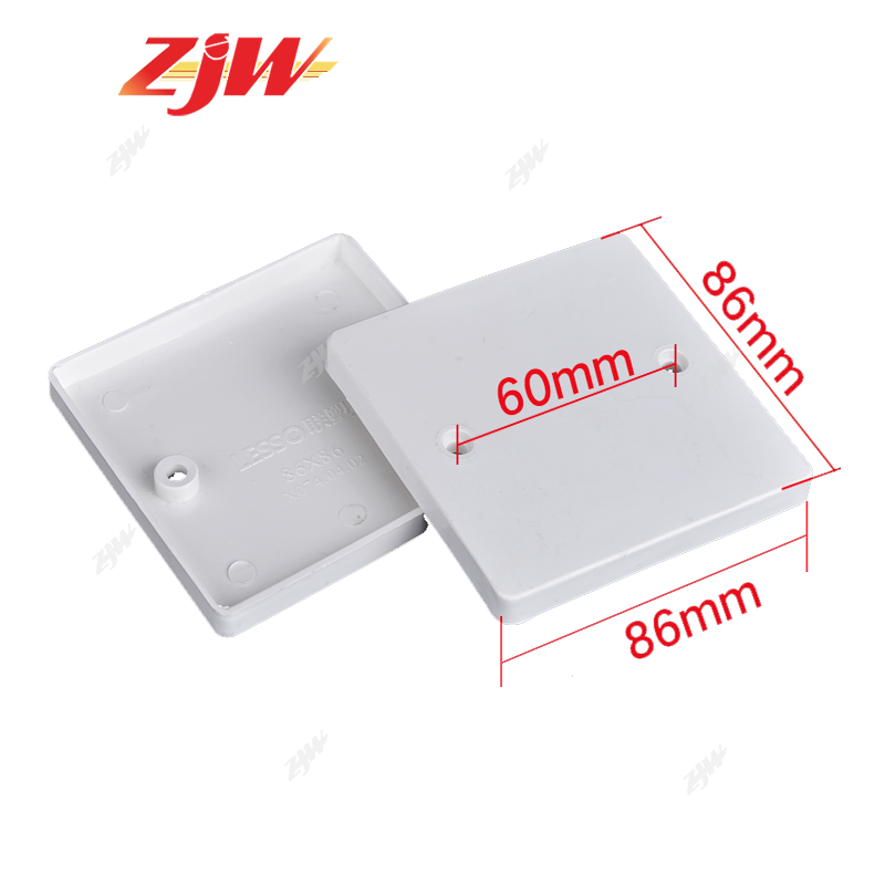 ZJW 1pc 86*86mm Wall Mounted Junction Box BS Plastic IP55  Connection Box Cable Branch Box