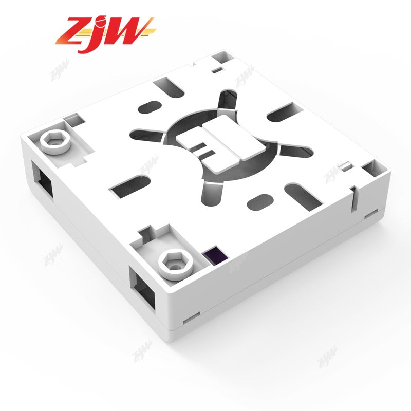 ZJW 86x86mm FTTH Fiber Panel Fiber Optic Terminal Dual SC Junction Box