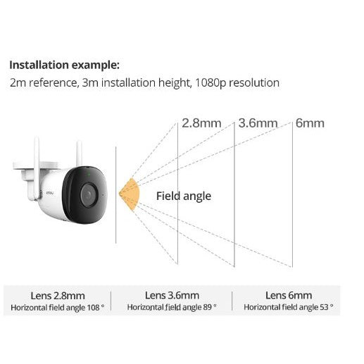 IMOU Bullet 2C 1080P / 4MP H265 Wi-Fi IP/CCTV Camera Outdoor IP67 Weatherproof AI Human Detection