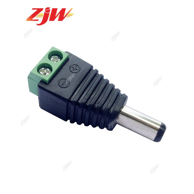 ZJW 5pcs/ 5pair DC Barrel Jack Adaptor CCTV Connectors 5.5 x 2.1mm CCTV Male/ Female Connectors