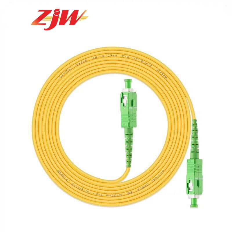 ZJW 1m /3m/ 5m/ 10m SC/APC-SC/APC Simplex Single-mode Fiber Optic Patch Cord For Globe Converge