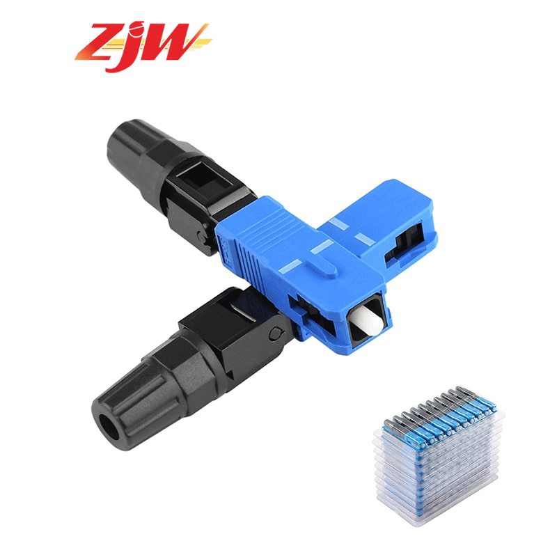 ZJW 10PCS SC-UPC Optic Fiber Quick Cold UPC Fast Connector Embedded Fiber Optic Quick Connector