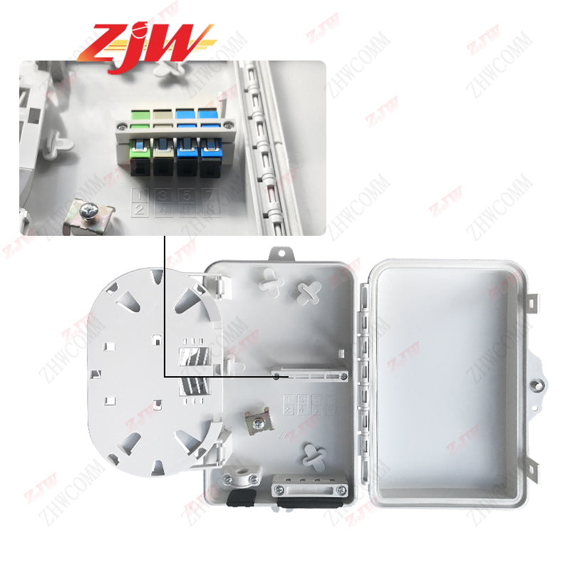 4 Core Fiber Optic Terminal Box FTTH Box Fiber Optic Distribution Box (ZJW)